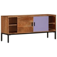 vidaXL TV-Schrank Honigbraun und Grau 110x30x50 cm Massivholz Akazie