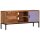 vidaXL TV-Schrank Honigbraun und Grau 110x30x50 cm Massivholz Akazie