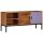 vidaXL TV-Schrank Honigbraun und Grau 110x30x50 cm Massivholz Akazie