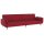 vidaXL Schlafsofa 2-Sitzer mit 2 Kissen Weinrot Samt
