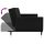 vidaXL Schlafsofa 2-Sitzer mit 2 Kissen Schwarz Samt