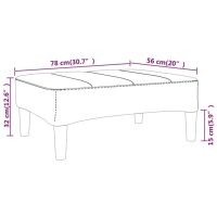 vidaXL Fu&szlig;hocker Weinrot 78x56x32 cm Stoff