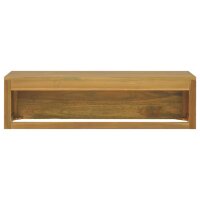 vidaXL Wand-Badschrank 110x45x30 cm Teak Massivholz