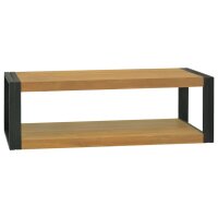 vidaXL Wand-Badregal 110x45x35 cm Massivholz Teak