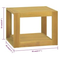 vidaXL Wand-Badregal 45x45x35 cm Massivholz Teak