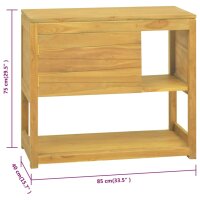 vidaXL Badschrank 85x40x75 cm Massivholz Teak