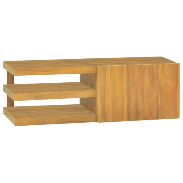 vidaXL Wand-Badschrank 90x40x30 cm Massivholz Teak