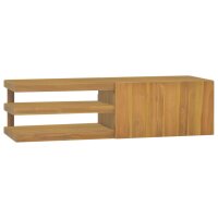 vidaXL Wand-Badschrank 110x40x30 cm Massivholz Teak