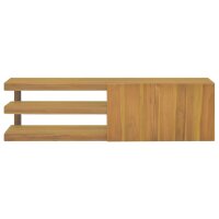 vidaXL Wand-Badschrank 110x40x30 cm Massivholz Teak