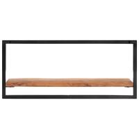 vidaXL Wandregale 2 Stk. 80x25x35 cm Massivholz Akazie und Stahl