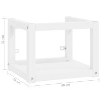 vidaXL Badezimmer Wand-Waschtischgestell Wei&szlig; 40x38x31 cm Eisen