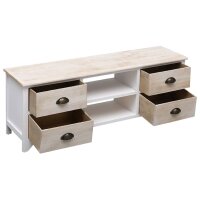 vidaXL TV-Schrank 108x30x40 cm Massivholz Paulownia