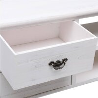 vidaXL TV-Schrank Antik-Wei&szlig; 108x30x40 cm Massivholz Paulownia