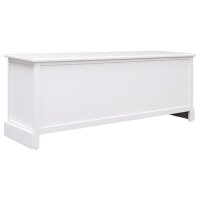 vidaXL TV-Schrank Wei&szlig; 108x30x40 cm Massivholz Paulownia