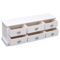 vidaXL TV-Schrank Wei&szlig; 108x30x40 cm Massivholz Paulownia