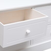 vidaXL TV-Schrank Wei&szlig; 108x30x40 cm Massivholz Paulownia