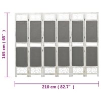 vidaXL 6-tlg. Raumteiler Grau 210x165 cm Stoff