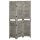 vidaXL 3-tlg. Raumteiler Grau 106,5x166 cm Massivholz