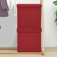 vidaXL Hocker mit Stauraum 2 Stk. Weinrot PVC