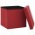 vidaXL Hocker mit Stauraum 2 Stk. Weinrot PVC