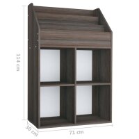 vidaXL Kinder-B&uuml;cherregal Grau &amp; Sonoma-Eiche 71x30x114 cm Spanplatte