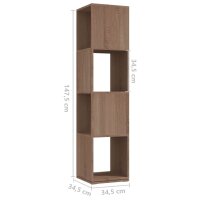 vidaXL Drehregal Sonoma-Eiche 34,5x34,5x147,5 cm Holzwerkstoff