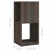 vidaXL Drehregal Grau und Sonoma-Eiche 34,5x34,5x147,5cm Holzwerkstoff