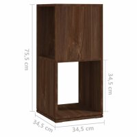 vidaXL Drehregal Braun Eiche-Optik 34,5x34,5x147,5 cm Holzwerkstoff