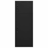 vidaXL Sattelschrank Schwarz 53x53x140 cm Stahl