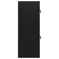 vidaXL Sattelschrank Schwarz 53x53x140 cm Stahl