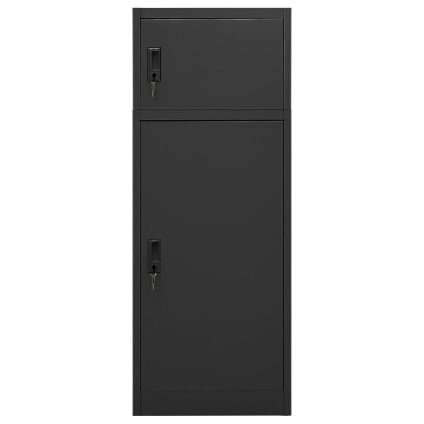 vidaXL Sattelschrank Anthrazit 53x53x140 cm Stahl