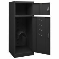 vidaXL Sattelschrank Anthrazit 53x53x140 cm Stahl