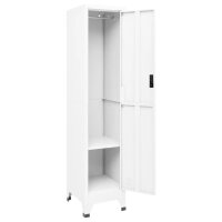 vidaXL Schlie&szlig;fachschrank Wei&szlig; 38x45x180 cm Stahl