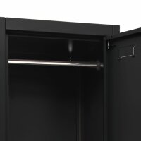 vidaXL Schlie&szlig;fachschrank Schwarz 38x45x180 cm Stahl