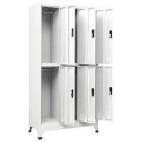 vidaXL Schlie&szlig;fachschrank Wei&szlig; 90x45x180 cm Stahl