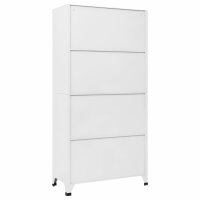 vidaXL Schlie&szlig;fachschrank Wei&szlig; 90x45x180 cm Stahl