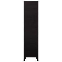 vidaXL Schlie&szlig;fachschrank Schwarz 90x45x180 cm Stahl