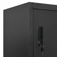 vidaXL Schlie&szlig;fachschrank Anthrazit 90x45x180 cm Stahl