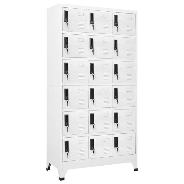 vidaXL Schlie&szlig;fachschrank Wei&szlig; 90x40x180 cm Stahl