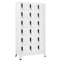 vidaXL Schließfachschrank Weiß 90x40x180 cm...