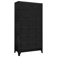 vidaXL Schließfachschrank Schwarz 90x40x180 cm Stahl