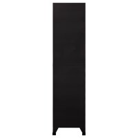 vidaXL Schlie&szlig;fachschrank Schwarz 90x40x180 cm Stahl