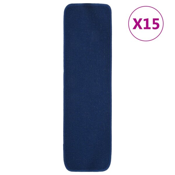 vidaXL Antirutsch Stufenmatten 15 Stk. 75x20 cm Marineblau Rechteckig