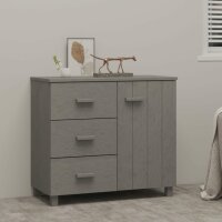 vidaXL Sideboard HAMAR Hellgrau 90x40x80 cm Massivholz Kiefer