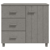 vidaXL Sideboard HAMAR Hellgrau 90x40x80 cm Massivholz Kiefer