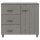 vidaXL Sideboard HAMAR Hellgrau 90x40x80 cm Massivholz Kiefer