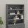 vidaXL Highboard-Oberteil HAMAR Dunkelgrau 90x30x100 cm Massivholz