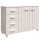 vidaXL Sideboard HAMAR Weiß 113x40x80 cm Massivholz Kiefer