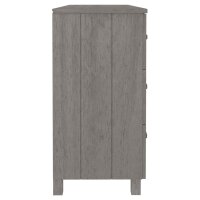 vidaXL Sideboard HAMAR Hellgrau 113x40x80 cm Massivholz Kiefer