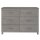 vidaXL Sideboard HAMAR Hellgrau 113x40x80 cm Massivholz Kiefer